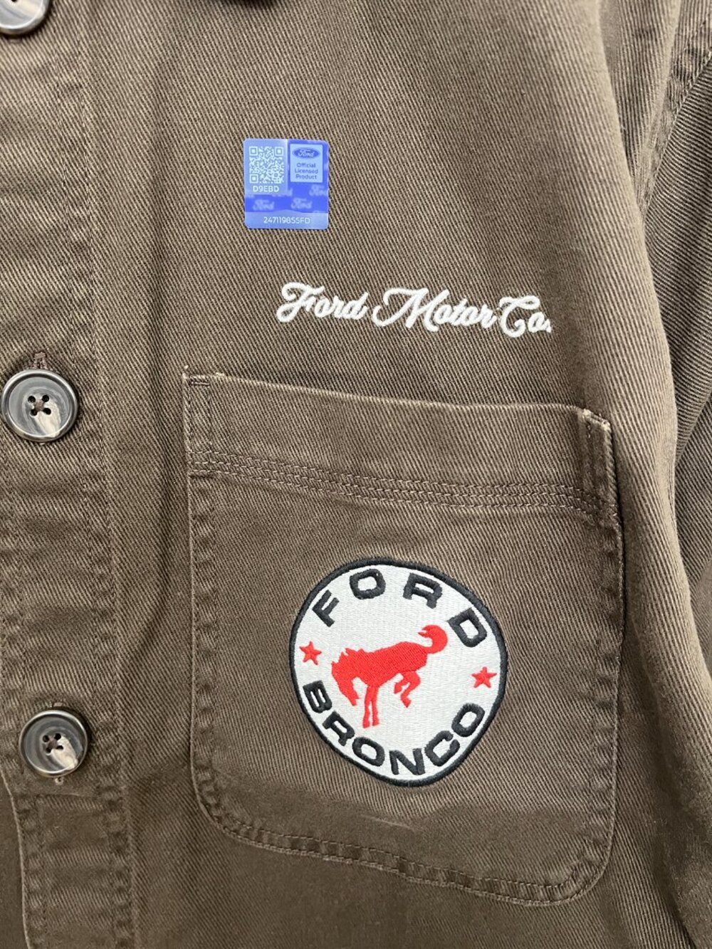 NWOT Abercrombie & Fitch x Ford Bronco Men’s Embroidered Shirt Jacket Medium - Picture 6 of 11